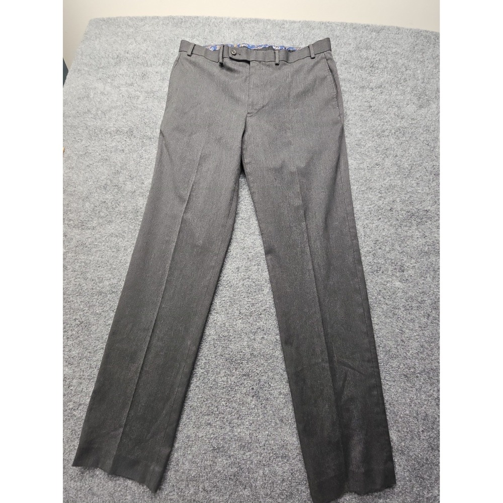 Lauren Ralph Lauren Dress Pants Men 36x34 Gray Flat Front Polyester Blend